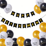 20pcs Happy Retirement Party Decorations Banner & Balloons for Farewell Party