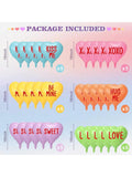 30Pc Valentine Heart Foil Balloons XOXO Be Mine Pink Love Decor