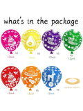 36PCS Mexican-Themed Latex Balloons with Fiesta Foil Party Decorations