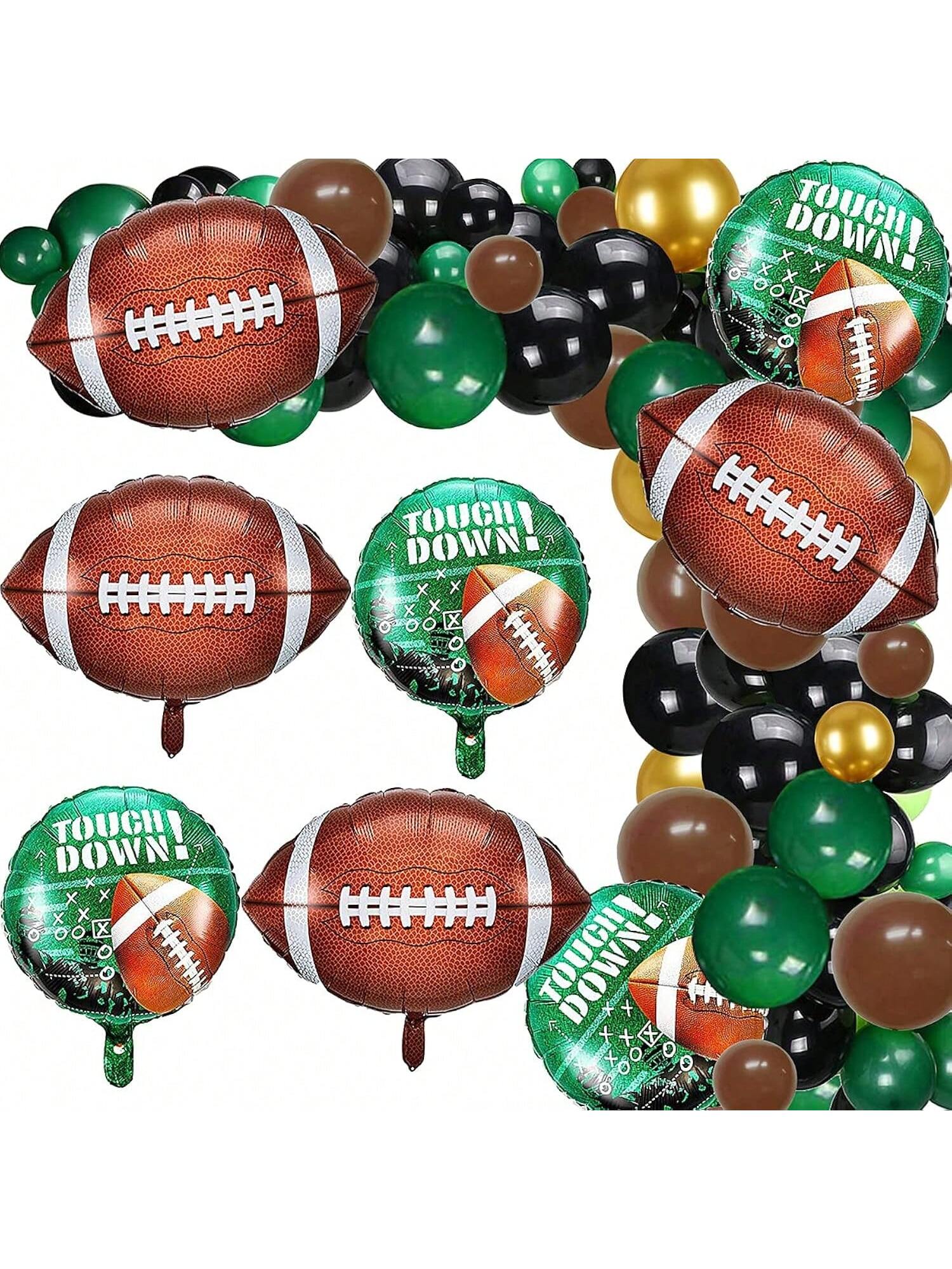 104pcs Football Party Balloon Garland Green and Gold Sports Decor