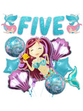 Mermaid 5th Birthday Party Decorations for Girls with Balloons and Supplies