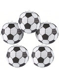 5-Pack 10-Inch Soccer Paper Lanterns for Sports Themed Birthday Parties