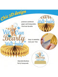 10-Pc Bear Honeycomb Centerpieces for Baby Showers Birthdays and Party Decor