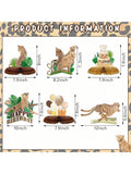 10-Pc Leopard and Cheetah Honeycomb Centerpieces for Jungle Birthday and Baby Shower