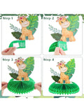 10pcs Two Wild Jungle Birthday Table Centerpieces 3D Decor for Parties & Showers