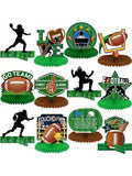 12PCS Football Table Centerpieces Honeycomb Silhouette Party Decorations