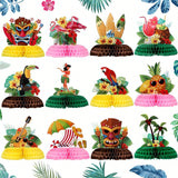 12-Piece Hawaiian Luau Honeycomb Centerpieces 8-Inch for Party Table Decor