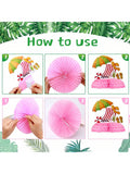 12-Piece Hawaiian Luau Honeycomb Centerpieces 8-Inch for Party Table Decor
