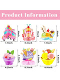 12pcs Ice Cream Honeycomb Table Centerpieces for Baby Shower & Birthday Parties