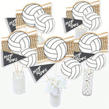 BumpSetSpike Volleyball Baby Shower or Birthday Table Centerpiece Sticks 15PCS