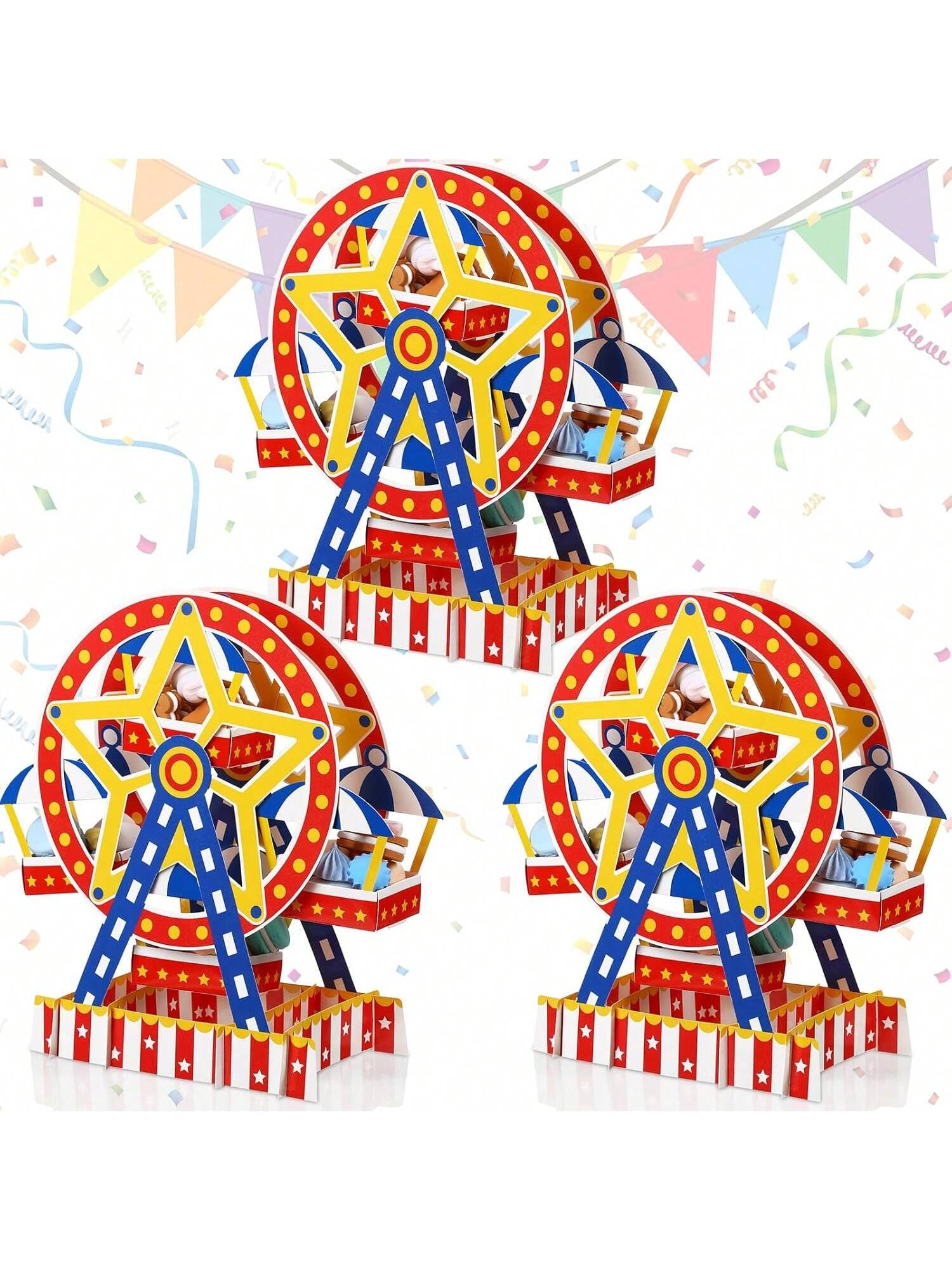 Carnival Ferris Wheel Centerpiece Cake Holder for Circus Theme Parties and Desserts
