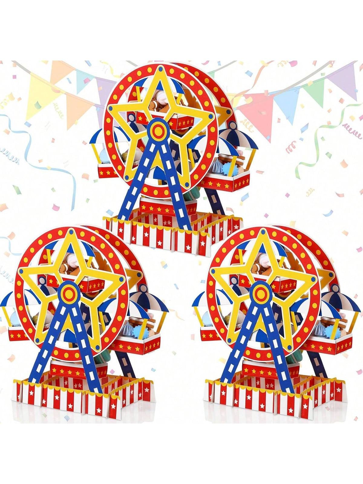 Carnival Ferris Wheel Centerpiece Cake Holder for Circus Theme Parties and Desserts