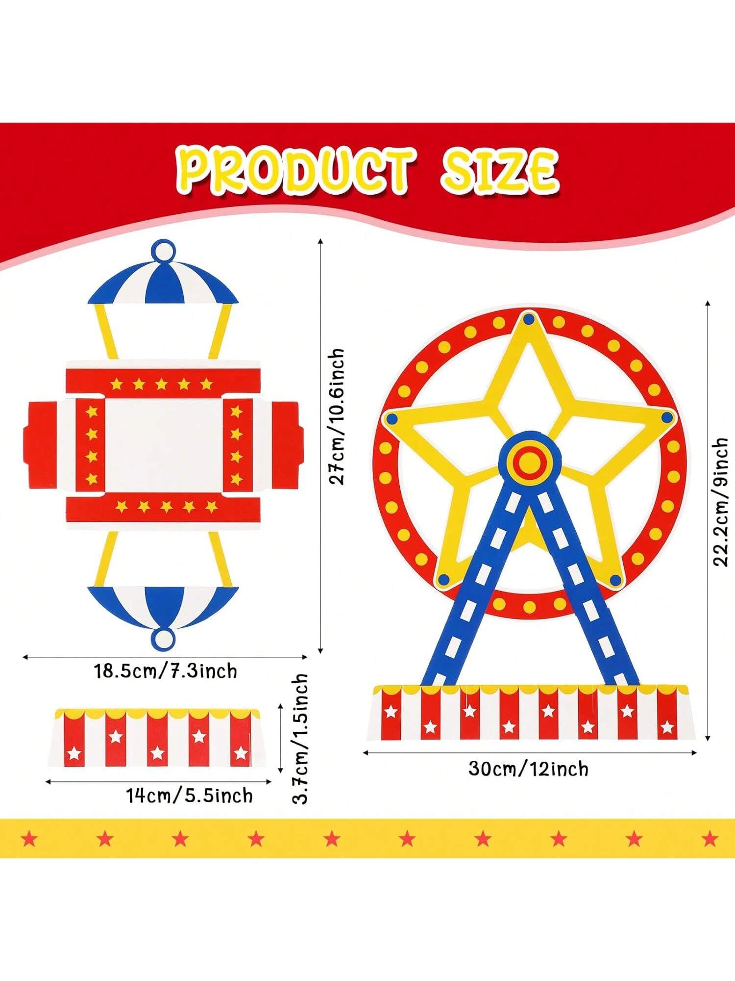 Carnival Ferris Wheel Centerpiece Cake Holder for Circus Theme Parties and Desserts