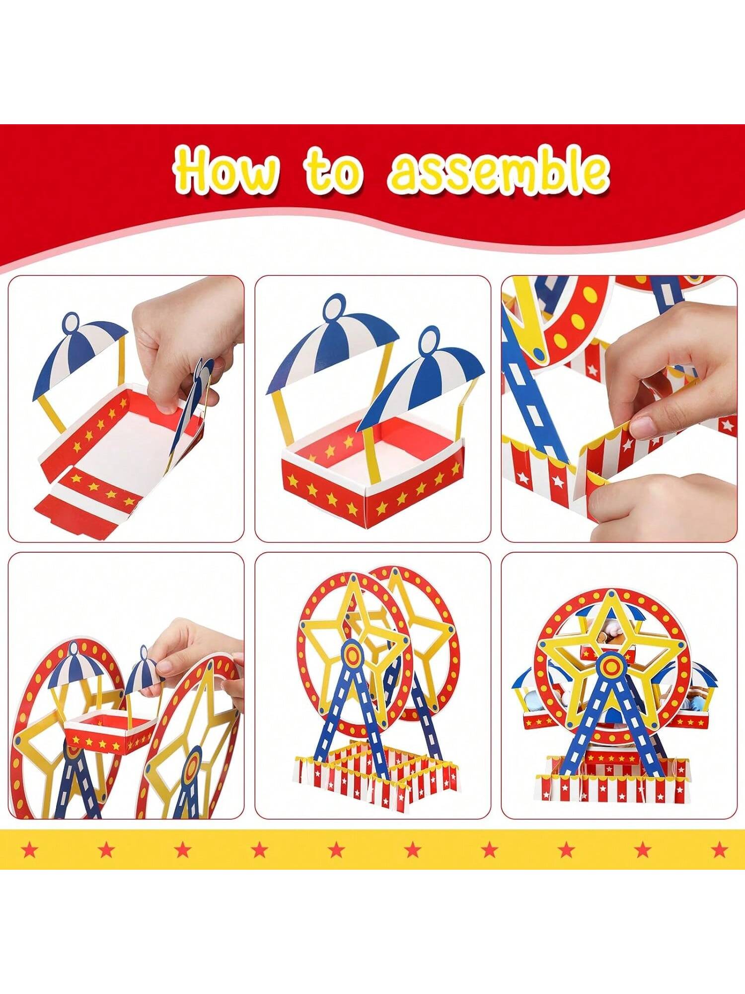 Carnival Ferris Wheel Centerpiece Cake Holder for Circus Theme Parties and Desserts