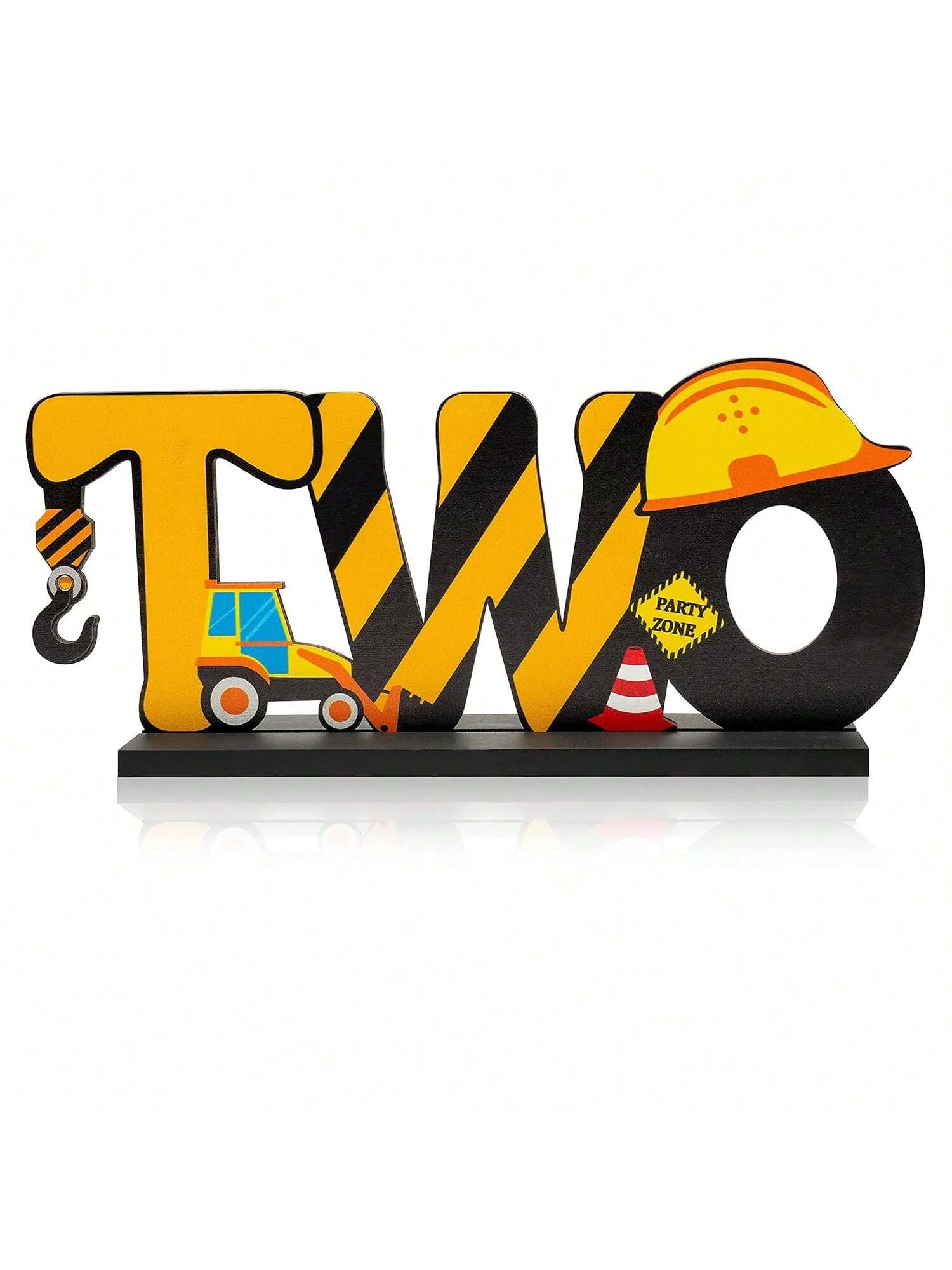 Construction Truck Wooden Letter Table Centerpiece 2nd Birthday Boy Decor
