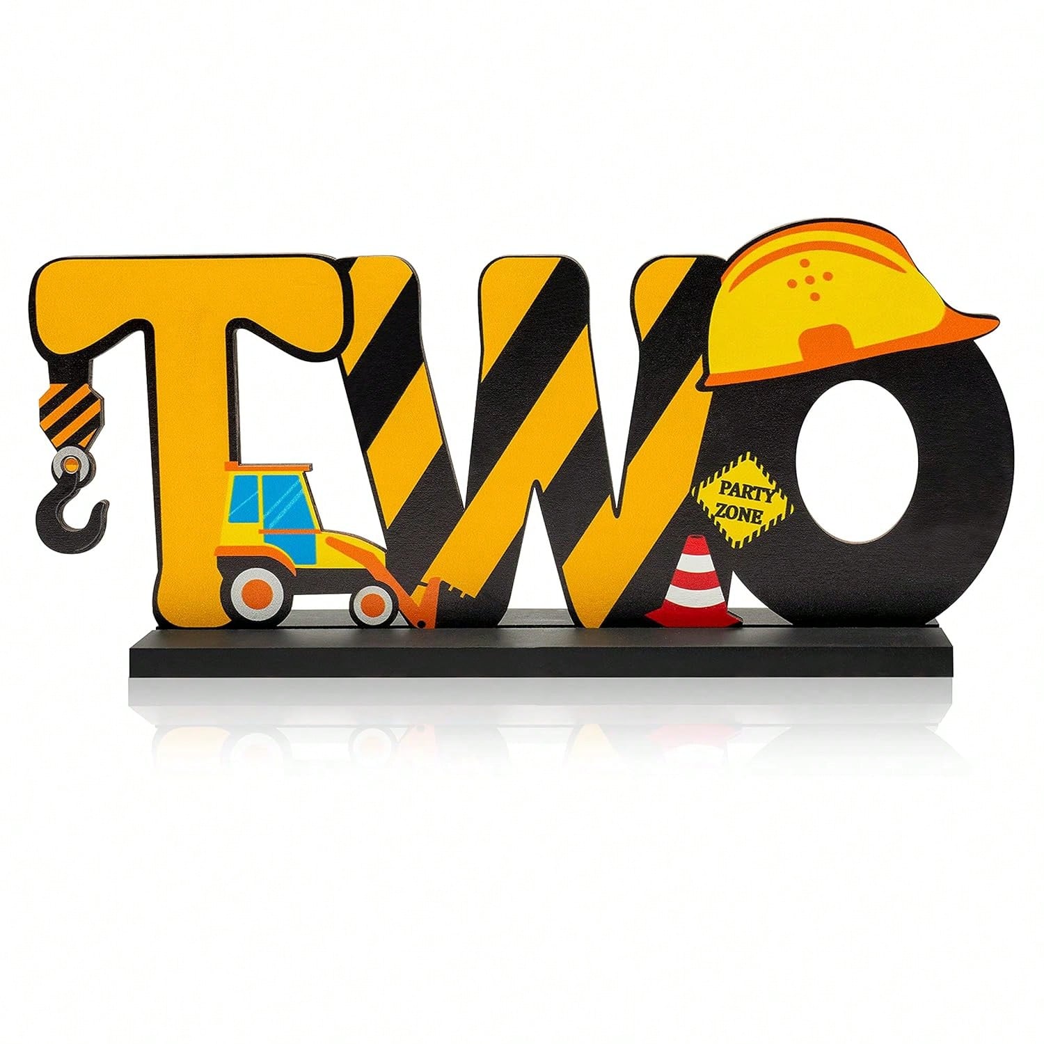Construction Truck Wooden Letter Table Centerpiece 2nd Birthday Boy Decor