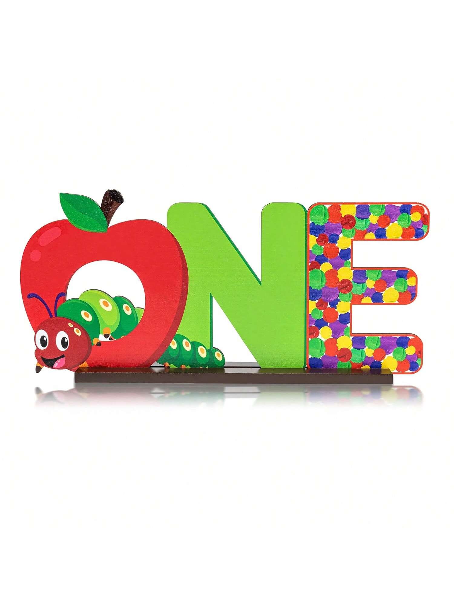 Hungry Caterpillar Wooden Letter Sign for Kids First Birthday and Baby Shower Decor
