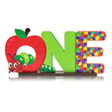 Hungry Caterpillar Wooden Letter Sign for Kids First Birthday and Baby Shower Decor