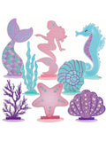 Mermaid Glitter Table Centerpiece Ocean Theme Party Decor for Girls