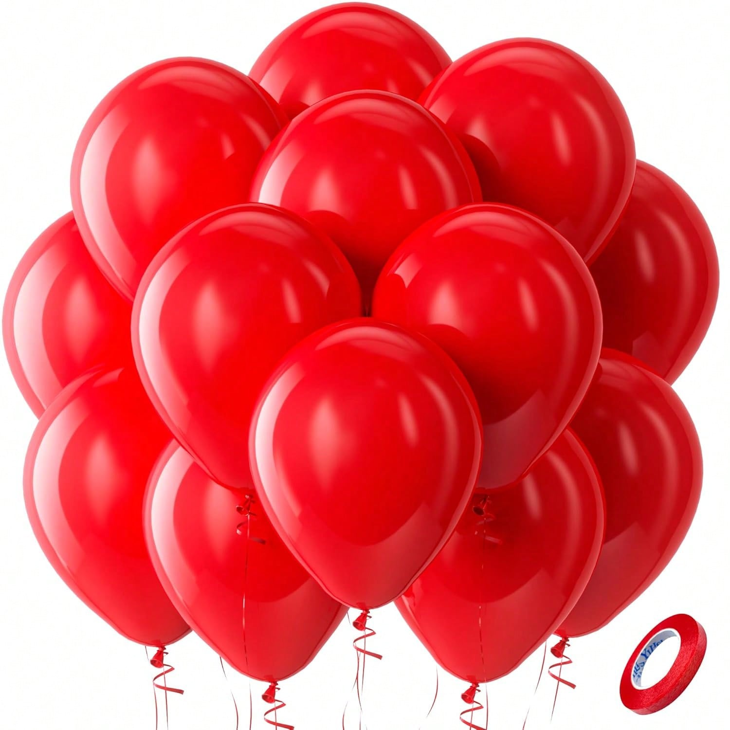100 Pc 12 Inch Red Latex Balloons for Helium Birthday Wedding and Party Decor