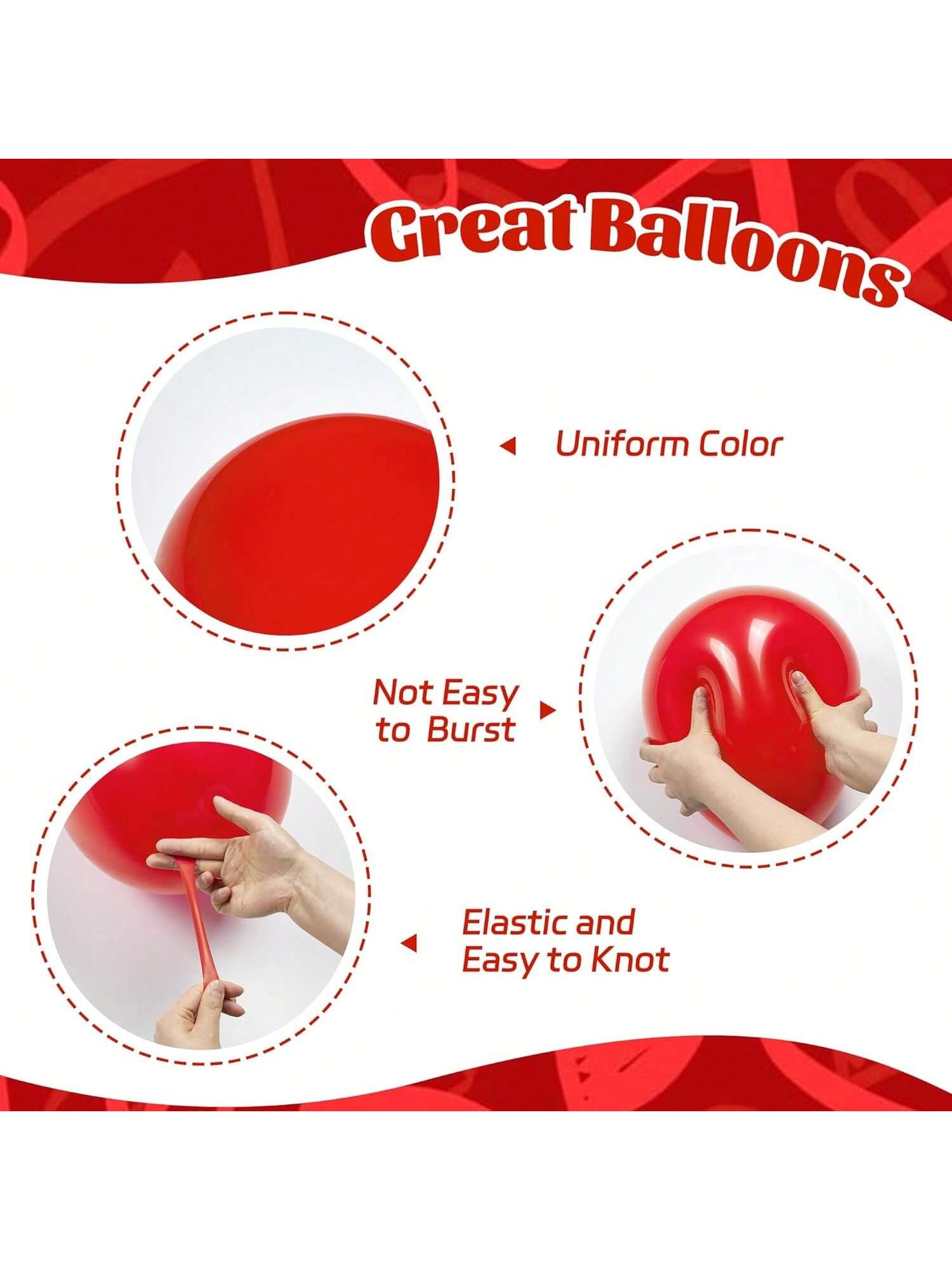 60 Pc 12 Inch Red and Gold Confetti Balloons for Birthday Wedding and Party Decor