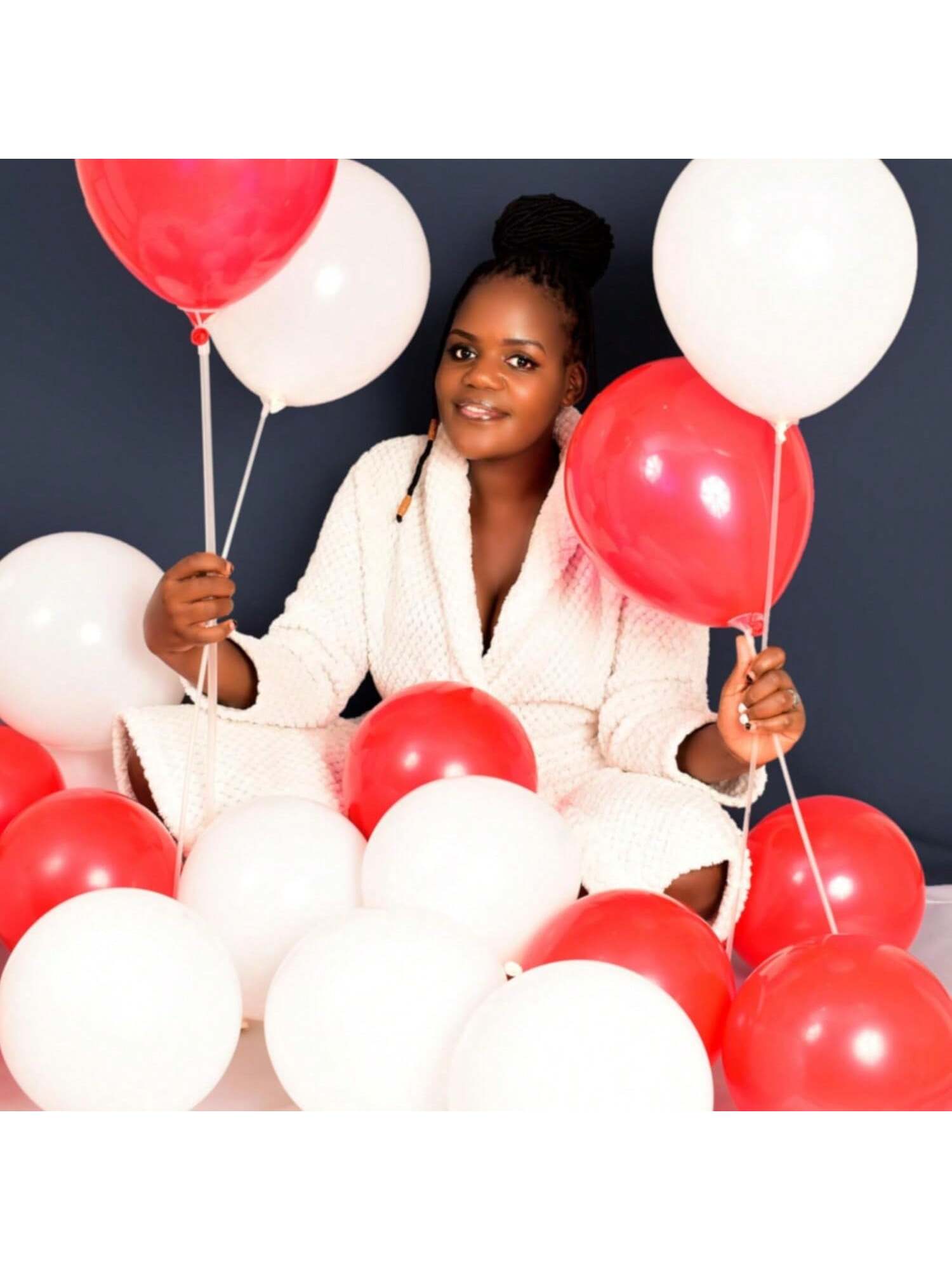 100 Red and White 12 Inch Latex Balloons for Party, Wedding, and Holiday Decor
