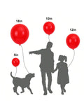 150 Red Latex Balloons in 18, 12, 10, 5 Inch for Party and Arch Decor