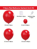 114 Pc Red Latex Balloon Garland Kit in Various Sizes for Birthday Wedding and Party