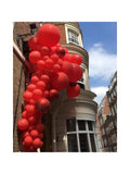 55 Pc 12 Inch Red Latex Balloons with Ribbon for Birthday Graduation and Party Decor