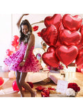 15 Pc 18 Inch Red Heart Foil Balloons for Valentine Wedding and Party Decor