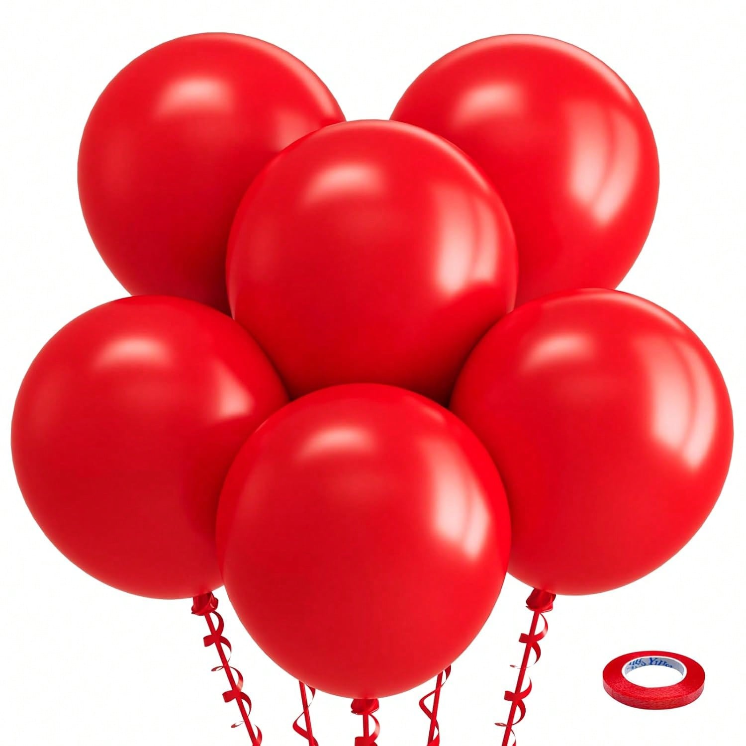 30PCS 18 Inch Red Latex Balloons Large Round for Valentine Wedding Party Decor
