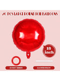 20PCS 18" Red Round Foil Balloons Helium Birthday Wedding Party Decor