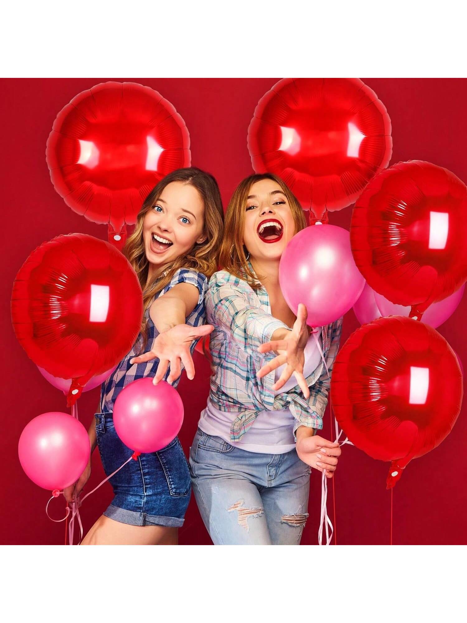 20PCS 18" Red Round Foil Balloons Helium Birthday Wedding Party Decor