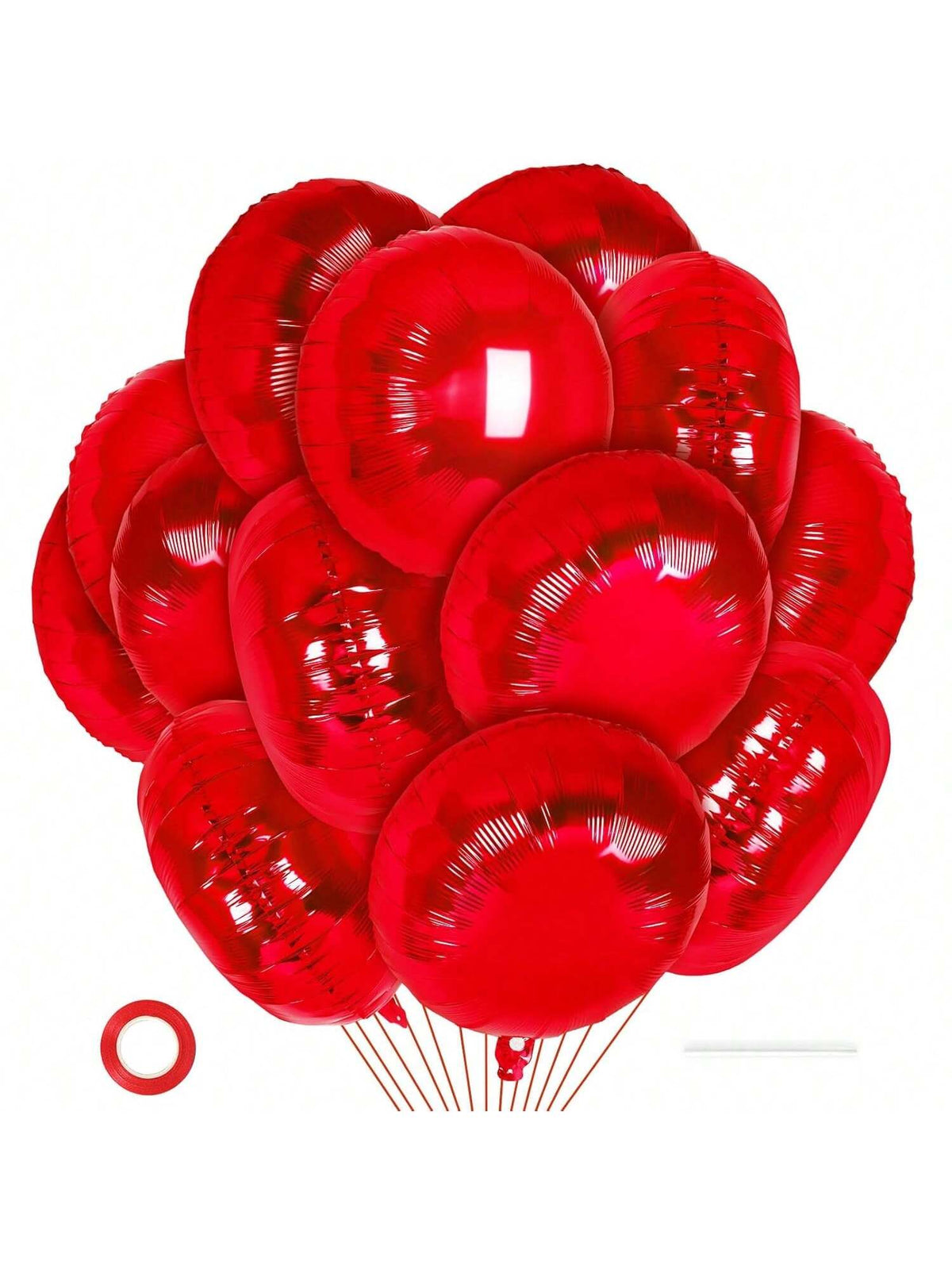 20PCS 18" Red Round Foil Balloons Helium Birthday Wedding Party Decor