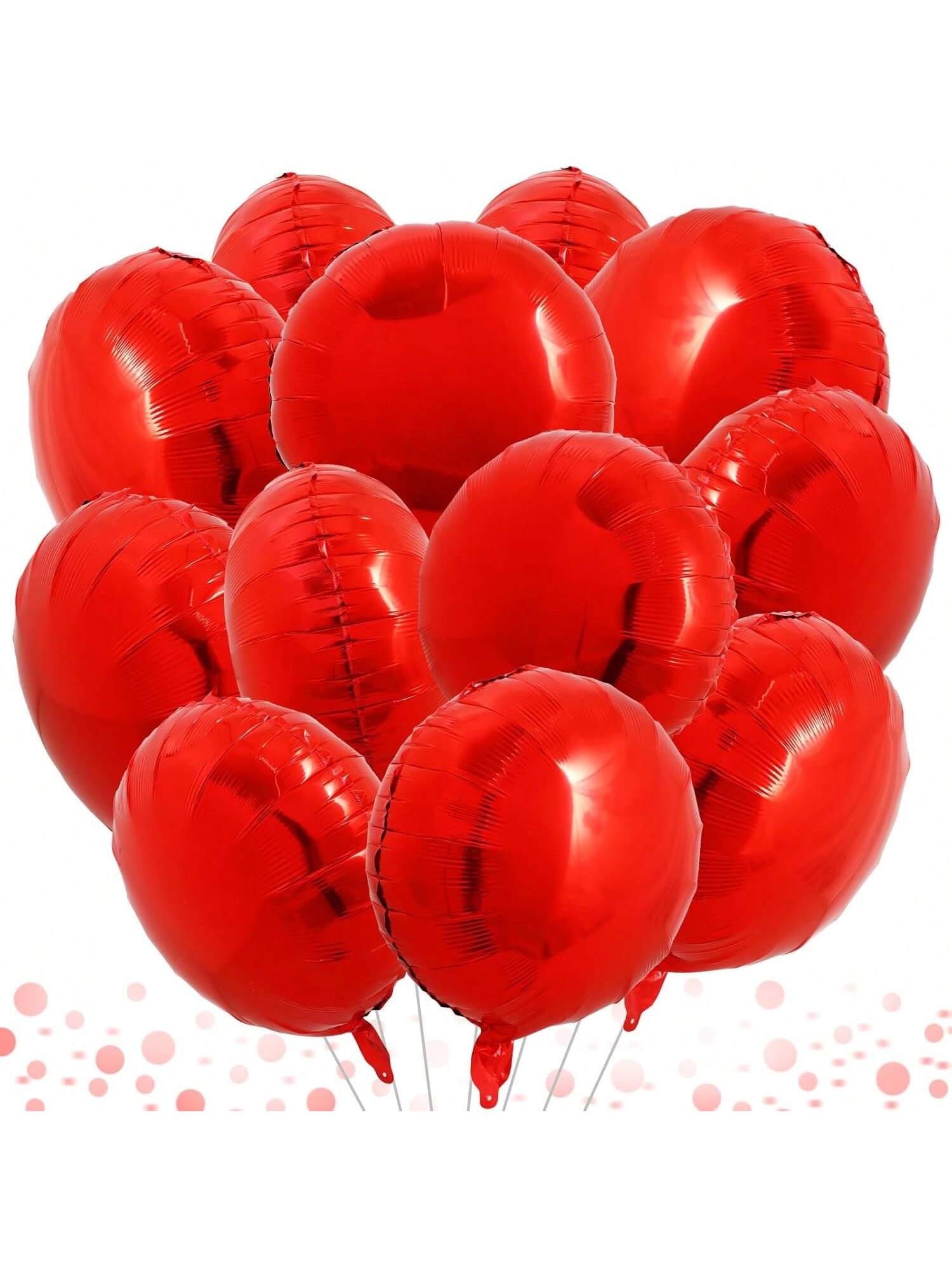 30PCS 18 Inch Large Red Foil Balloons for Birthday Wedding Baby Shower Decor
