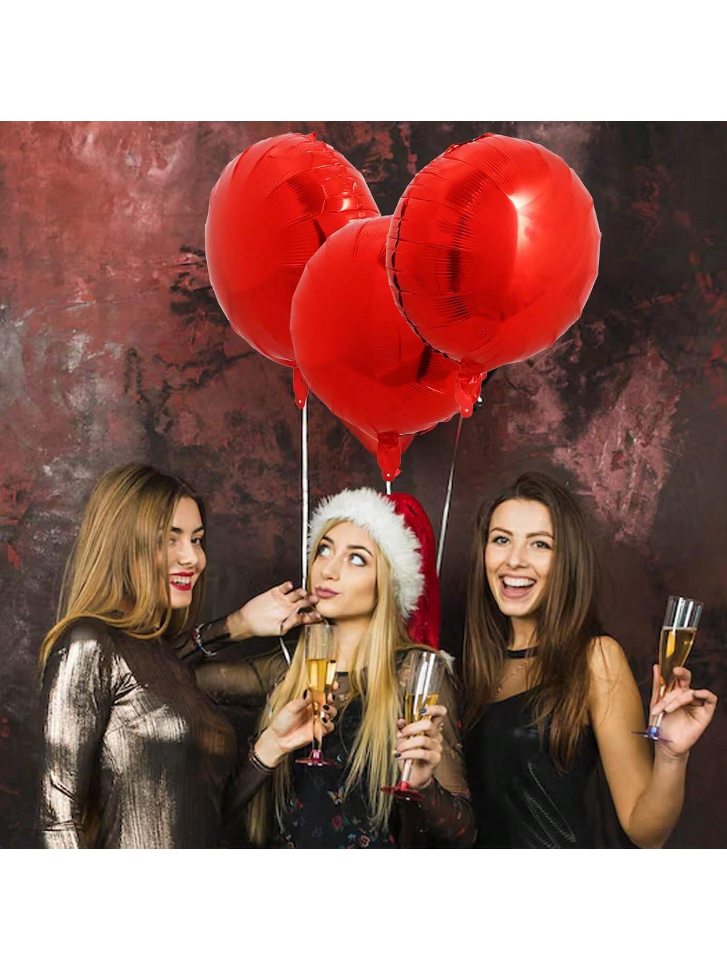 30PCS 18 Inch Large Red Foil Balloons for Birthday Wedding Baby Shower Decor