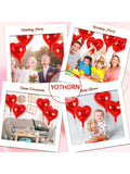 12 Pc 18 Inch Red Heart Foil Balloons for Valentine Birthday Wedding and Baby Shower