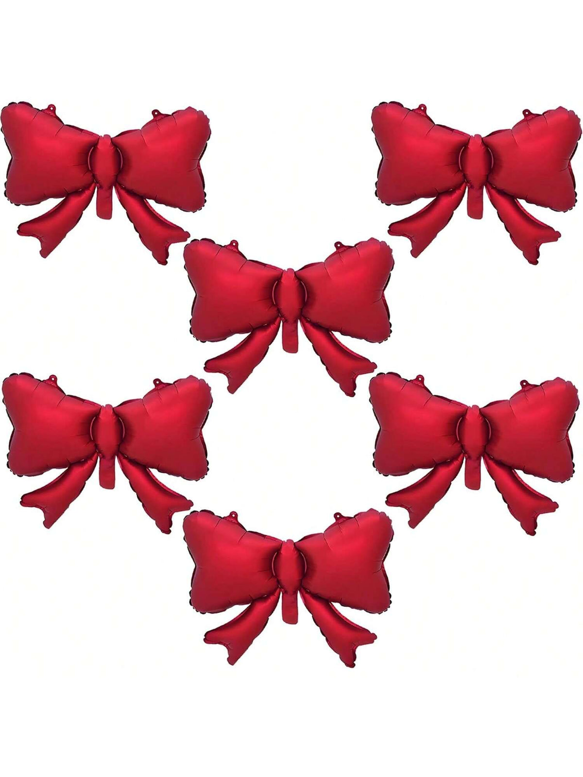 6 Pc Red Bow-Shaped Balloons for Birthday Bridal Wedding and Party Decor
