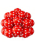 60PCS 12" Red Polka Dot Latex Balloons Helium Birthday Party Decor