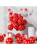 60PCS 12" Red Polka Dot Latex Balloons Helium Birthday Party Decor