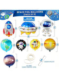 Large Astronaut Space Balloons 37in 8pcs Outer Space Party Decor