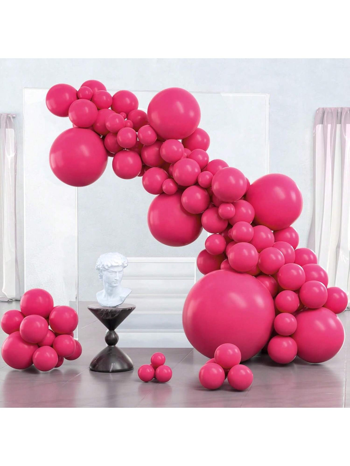 45pcs Hawaiian Tiki Balloons Kit 12 Inch Tropical Luau Party Decorations