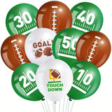 45-Piece Football Latex Balloons for Sports Party and Birthday Decor