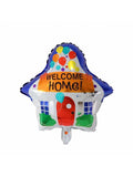 5PCS Welcome Home Foil Balloons with House Shaped Party Decor