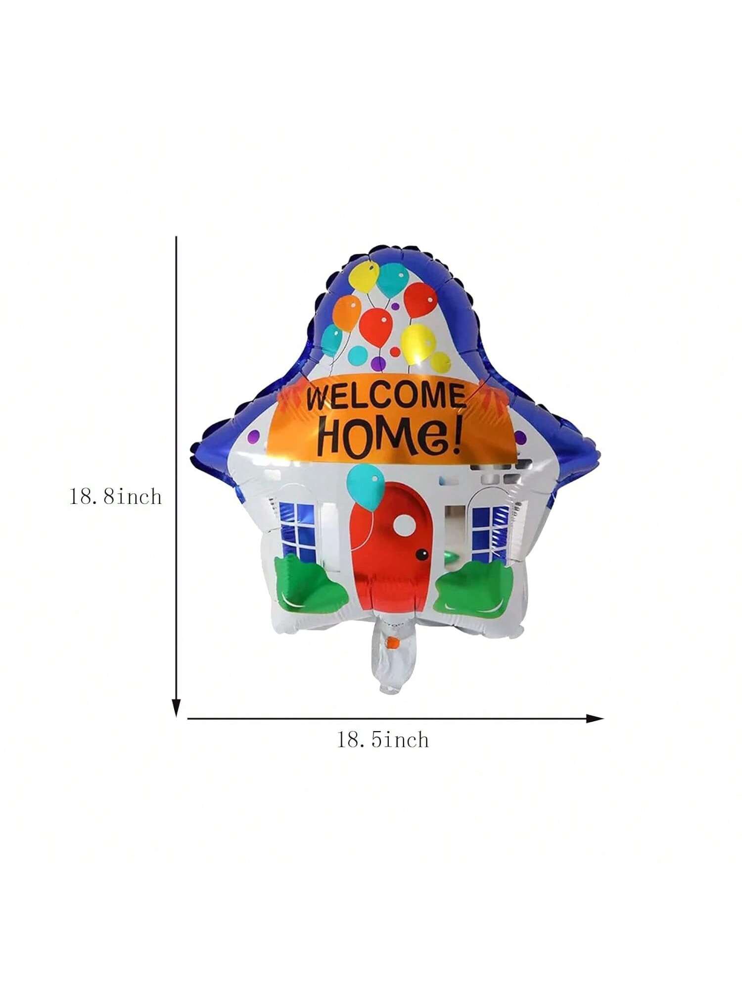 5PCS Welcome Home Foil Balloons with House Shaped Party Decor