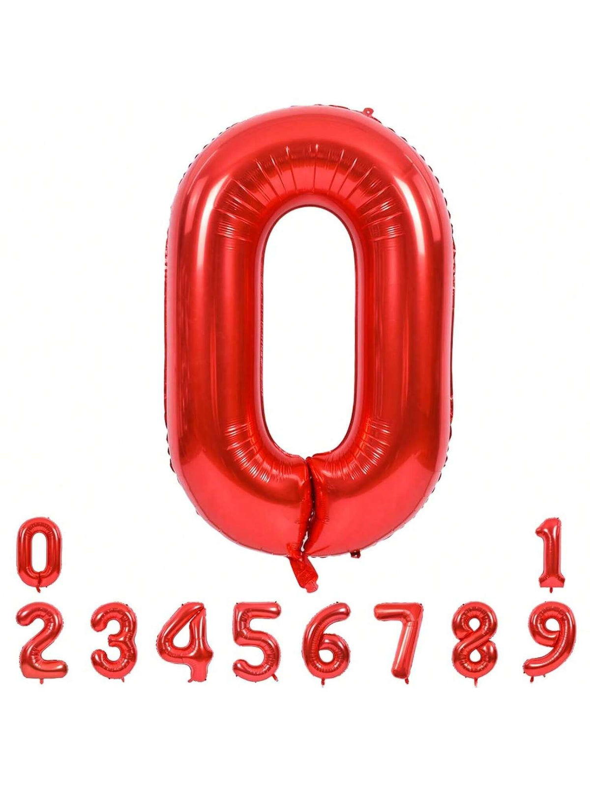 40 Inch Red Number 0 Foil Balloon Jumbo Birthday Anniversary Party Decor