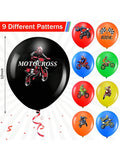 36pcs Dirt Bike Party Decorations Balloons & Checkered Flag for Motocross Birthday
