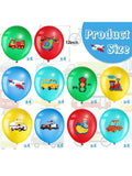 40pcs Transportation Party Balloons Vehicle Latex Decorations for Kids Birthday Shower