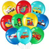 40pcs Transportation Party Balloons Vehicle Latex Decorations for Kids Birthday Shower