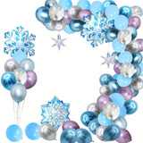 90pcs Snowflake Balloon Garland Arch Kit for Winter Wonderland & Party Decor